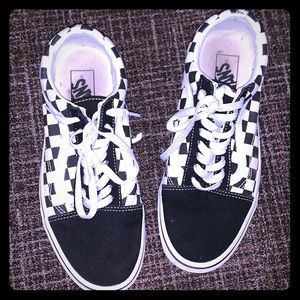 Checkered Old School Vans